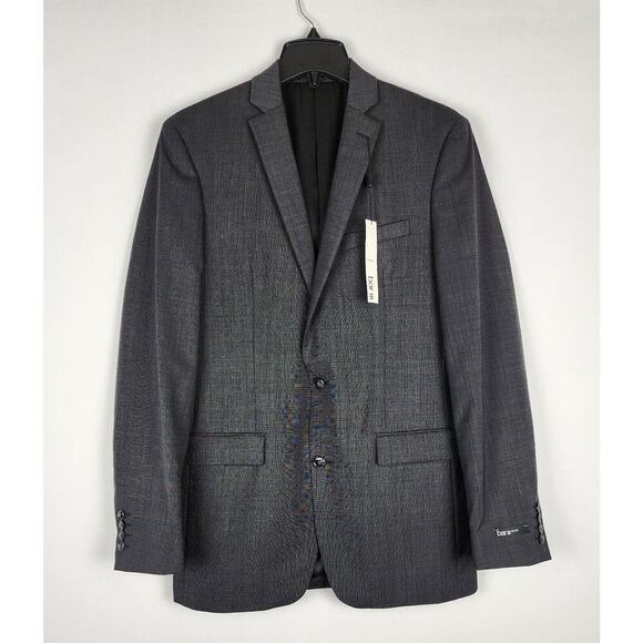 Bar III Men's Slim-Fit Stretch Wool Suit Jacket Dark Grey 38L NWT *Defect* - Picture 1 of 4